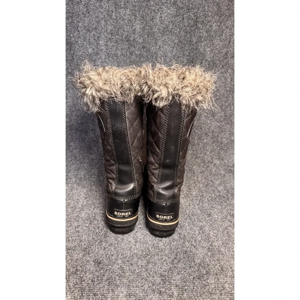Sorel Tofino II Tall Winter Waterproof Black Womens Boots Size 7.5 Tall Faux Fur